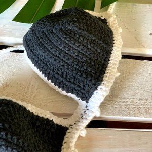 Boho-ChicBlue + White Crochet Bikini Top